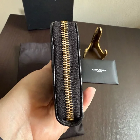 Saint Laurent Cassandre Matelassé Long Zippy Wallet